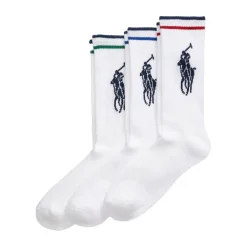 Big Pony Athletic Crew Sokker Hvit 3 Pack