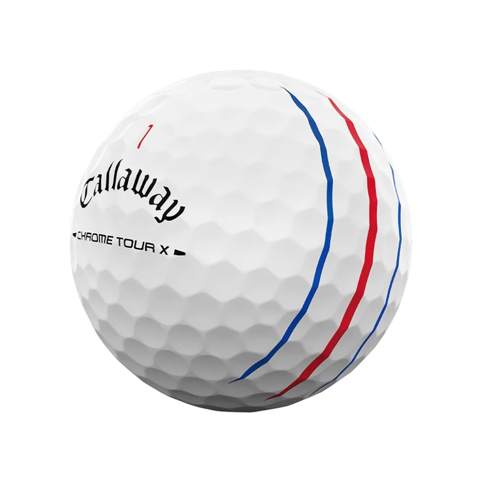 Chrome Tour X Triple Track Golfball Hvit