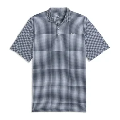 Cloudspun Mono Check Pique Herre Hvit/Navy