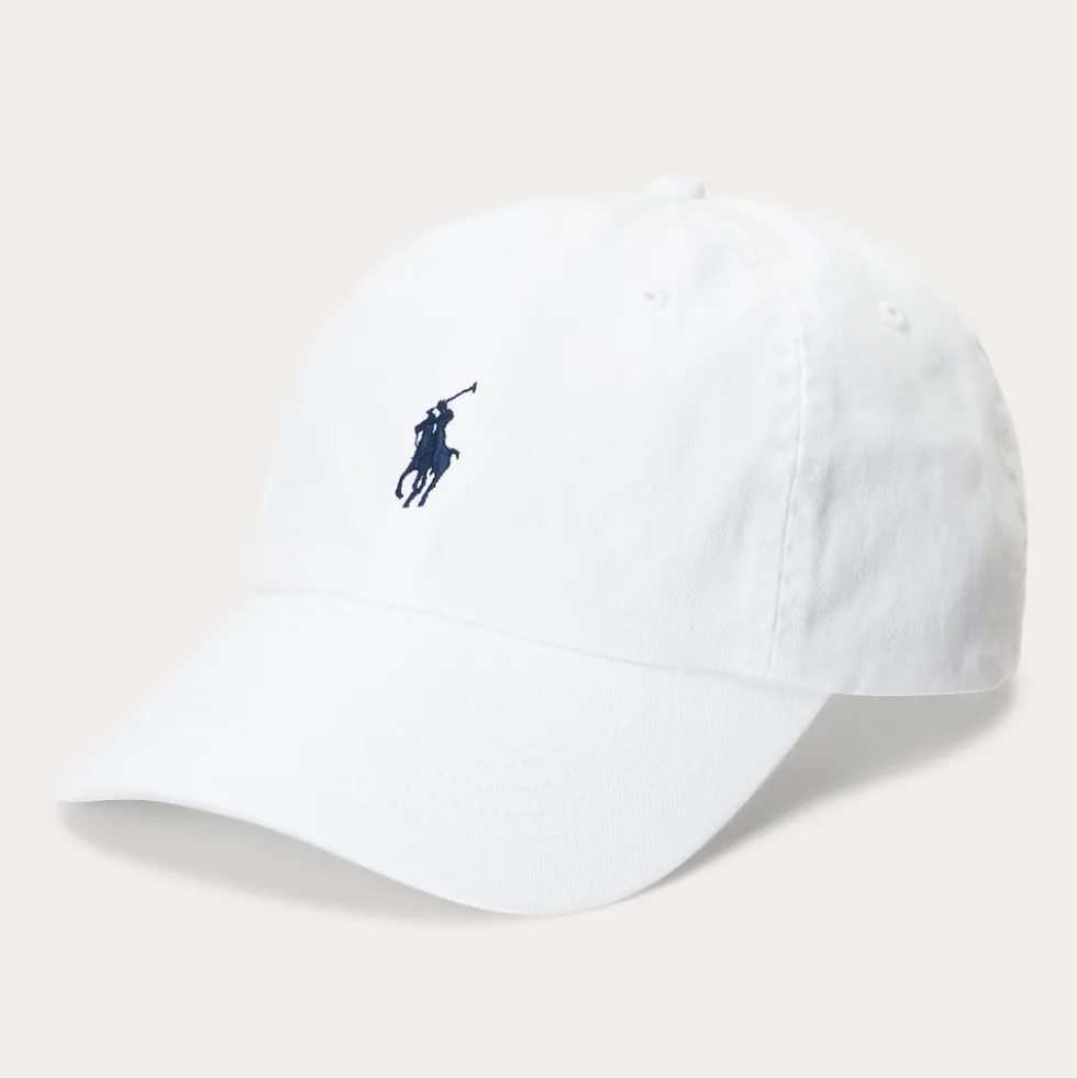 Cotton Chino Baseball Caps Hvit
