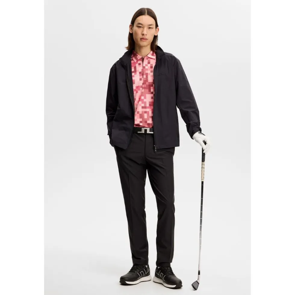 Dario Tour Print Pique Herre Rosa