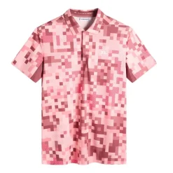 Dario Tour Print Pique Herre Rosa