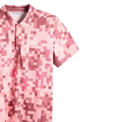 Dario Tour Print Pique Herre Rosa