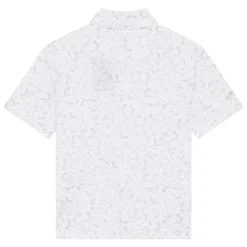 Floral Print Pique Junior Hvit