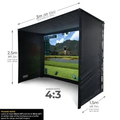 Golfvegger og Impact Screen til hjemmesimulator