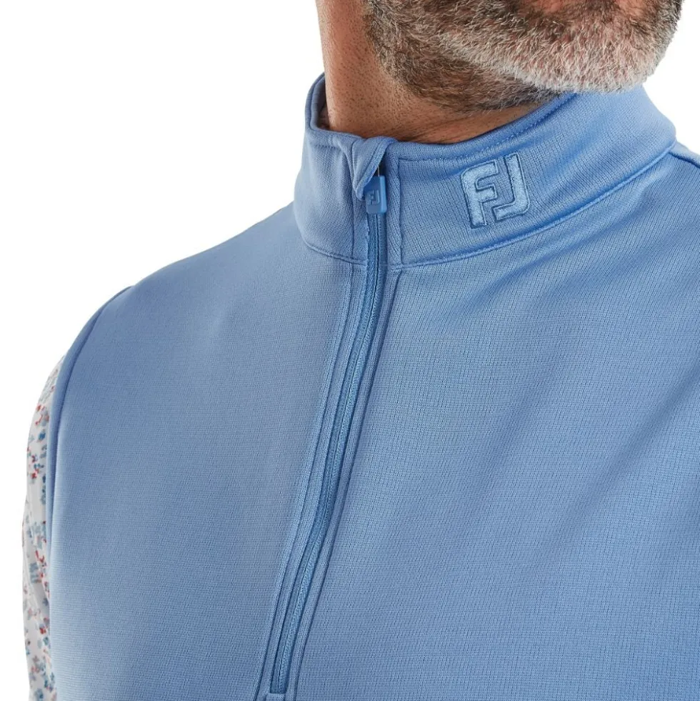 Half Zip Vest Herre Blå