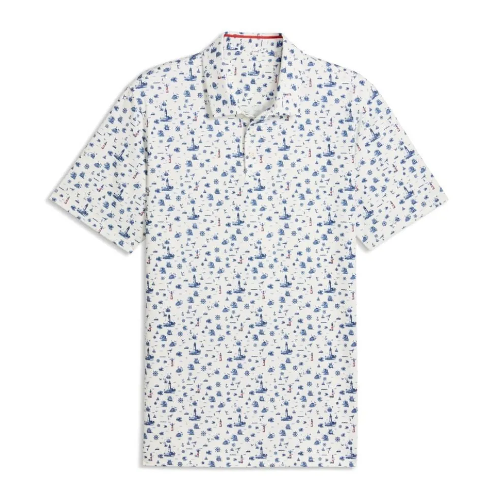 MATTR Lighthouse Pique Herre Hvit/Navy