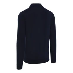 Merino Blend Quarter Zip Logogenser Navy