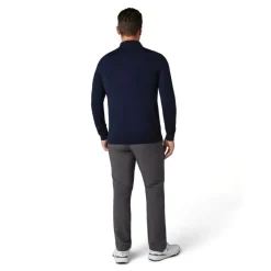 Merino Blend 1/4 Zip Genser Herre Navy