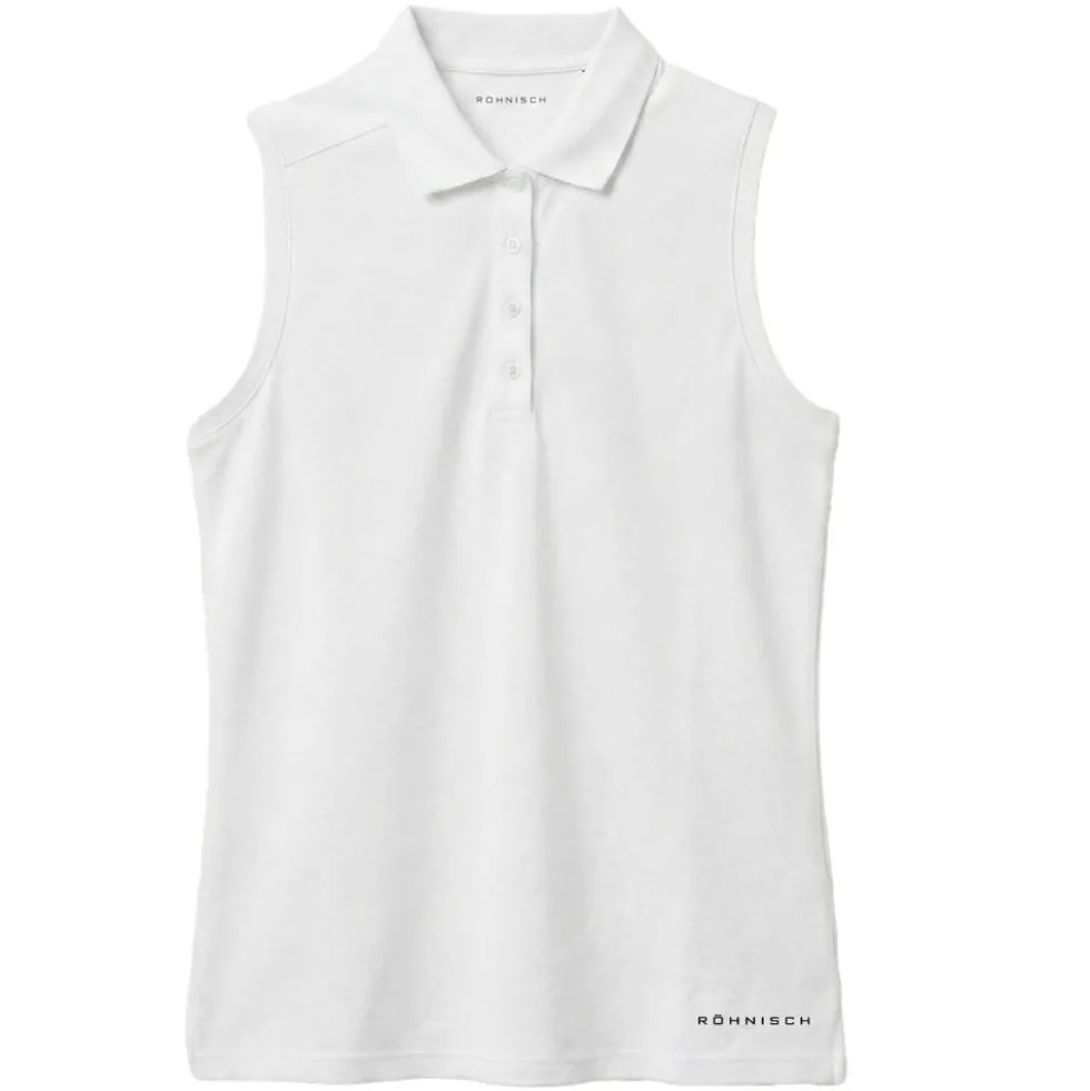 Miriam Sleeveless Pique Dame Hvit