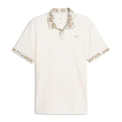 Modalon Floral Rib Pique Herre Hvit/Beige