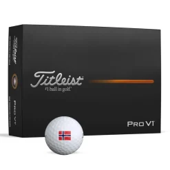 Pro V1 Golfball Hvit Norsk Flagg