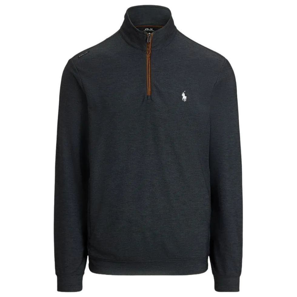RLX Mesh Quarter Zip Pullover Herre Svart