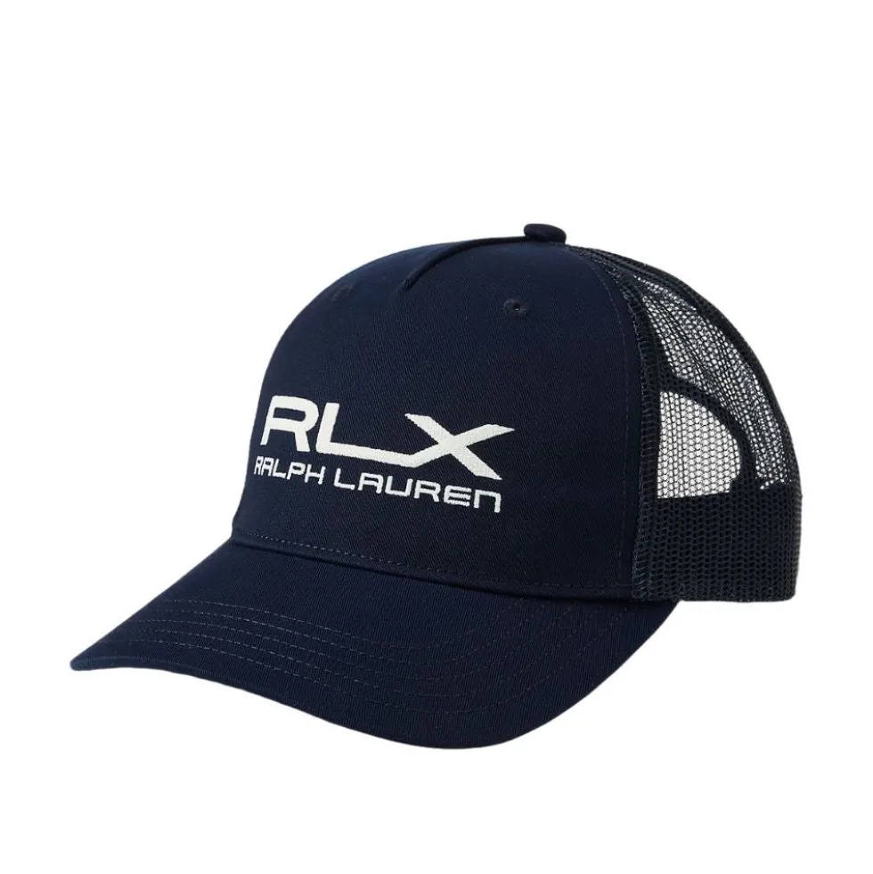 RLX Twill Trucker Caps Navy