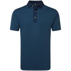 Star Geo Jacquard Pique Herre Navy