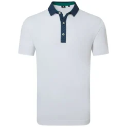 Star Geo Trim Pique Herre Hvit/Navy