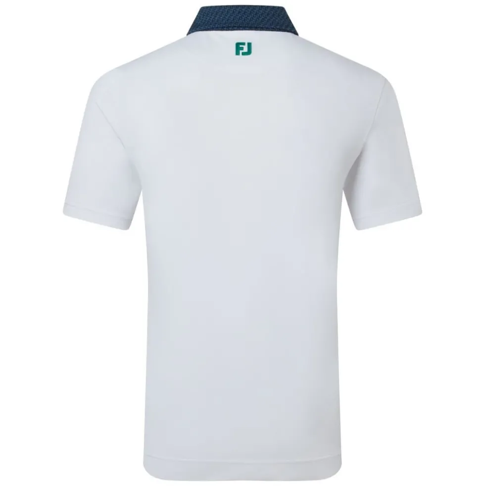 Star Geo Trim Pique Herre Hvit/Navy