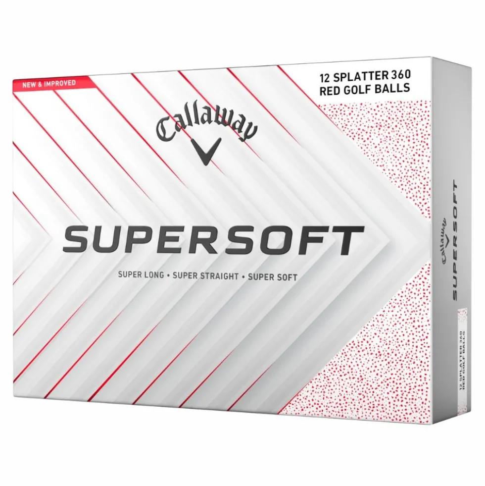 Supersoft Splatter 360 Golfball Rød