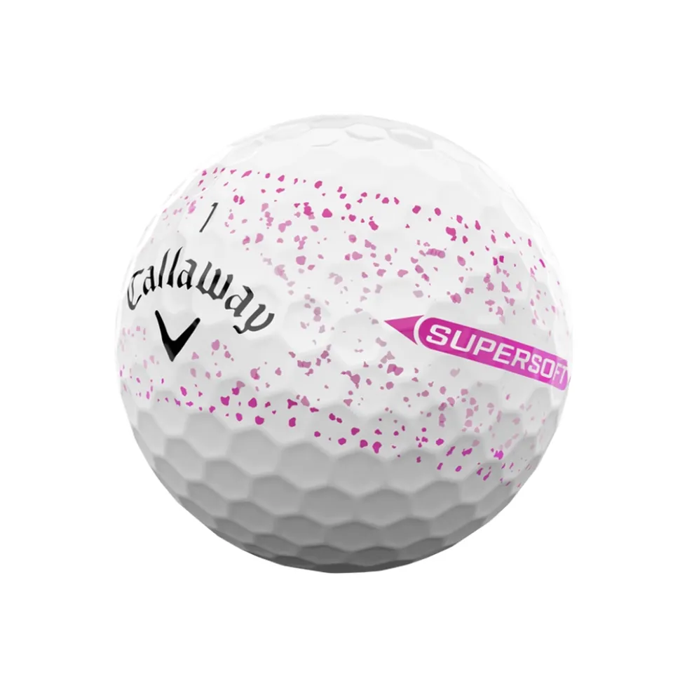 Supersoft Splatter 360 Golfball Rosa